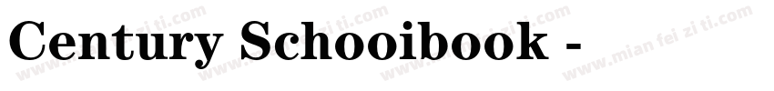 Century Schooibook 字体转换